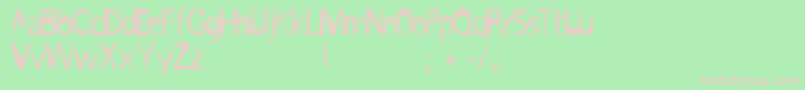 IronikRotis Font – Pink Fonts on Green Background