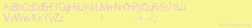 IronikRotis Font – Pink Fonts on Yellow Background