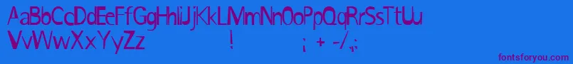 IronikRotis Font – Purple Fonts on Blue Background