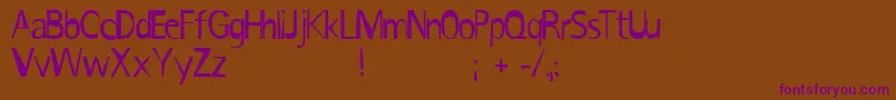 IronikRotis Font – Purple Fonts on Brown Background