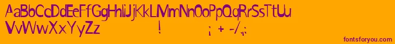 IronikRotis Font – Purple Fonts on Orange Background