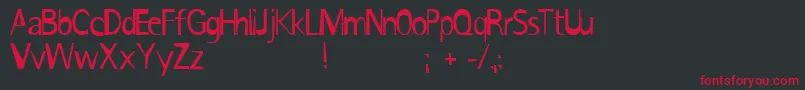 IronikRotis Font – Red Fonts on Black Background