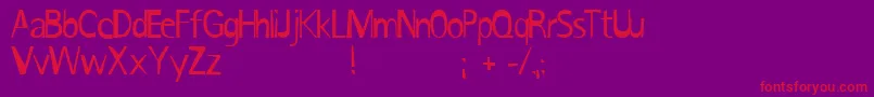 IronikRotis Font – Red Fonts on Purple Background
