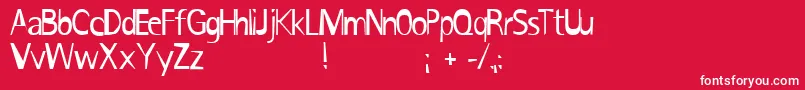 IronikRotis Font – White Fonts on Red Background