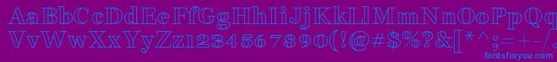 FakedesOutline Font – Blue Fonts on Purple Background