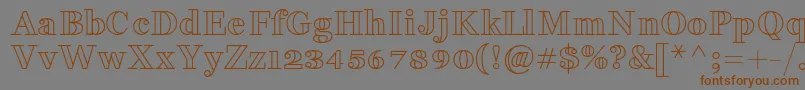 FakedesOutline Font – Brown Fonts on Gray Background