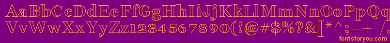 FakedesOutline Font – Orange Fonts on Purple Background