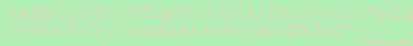 フォントFakedesOutline – 緑の背景にピンクのフォント
