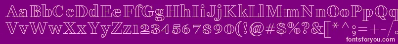 FakedesOutline Font – Pink Fonts on Purple Background