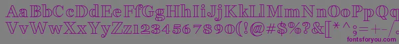 FakedesOutline Font – Purple Fonts on Gray Background