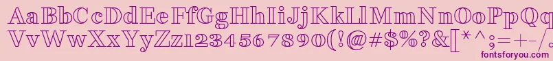 FakedesOutline Font – Purple Fonts on Pink Background