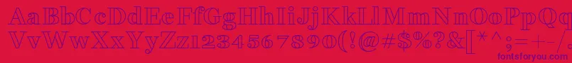 FakedesOutline Font – Purple Fonts on Red Background