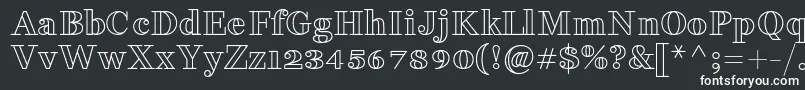 フォントFakedesOutline – 黒い背景に白い文字