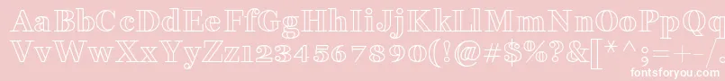 FakedesOutline Font – White Fonts on Pink Background