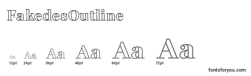 FakedesOutline Font Sizes