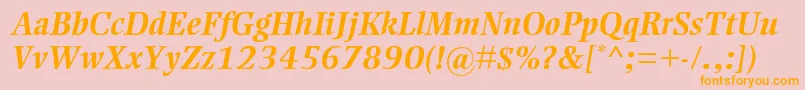 EllingtonmtstdBolditalic Font – Orange Fonts on Pink Background