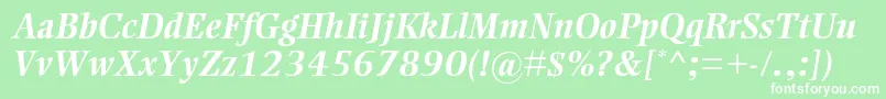 EllingtonmtstdBolditalic Font – White Fonts on Green Background