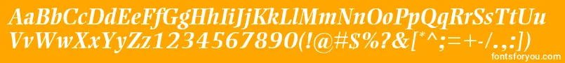 EllingtonmtstdBolditalic Font – White Fonts on Orange Background