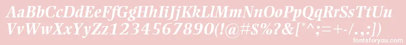 EllingtonmtstdBolditalic Font – White Fonts on Pink Background