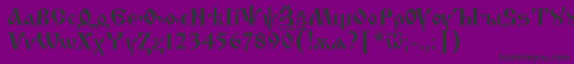 フォントIzhit62 – 紫の背景に黒い文字