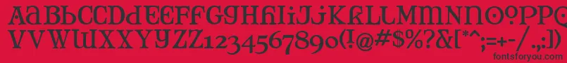 MaryJaneTankard Font – Black Fonts on Red Background