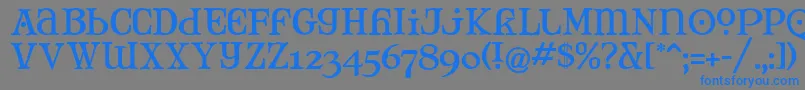 MaryJaneTankard Font – Blue Fonts on Gray Background