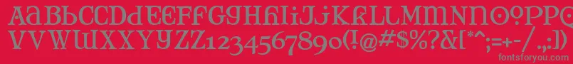 MaryJaneTankard Font – Gray Fonts on Red Background