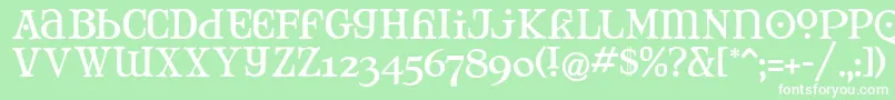 MaryJaneTankard Font – White Fonts on Green Background