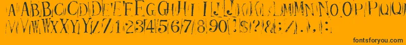 Ticketcapitals Repressed Font – Black Fonts on Orange Background