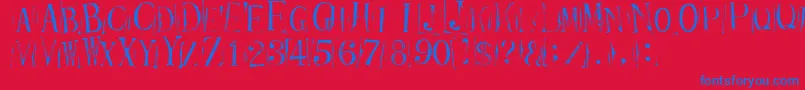 Ticketcapitals Repressed Font – Blue Fonts on Red Background