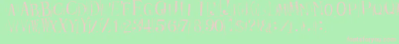 Ticketcapitals Repressed Font – Pink Fonts on Green Background