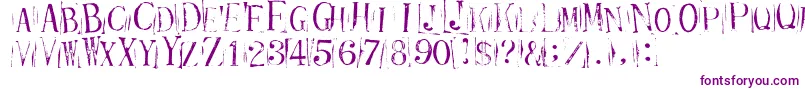Ticketcapitals Repressed Font – Purple Fonts on White Background