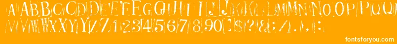 Ticketcapitals Repressed Font – White Fonts on Orange Background