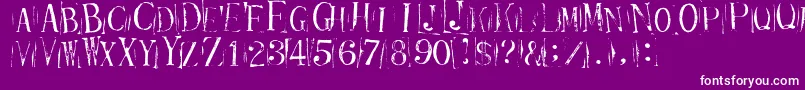 Ticketcapitals Repressed Font – White Fonts on Purple Background