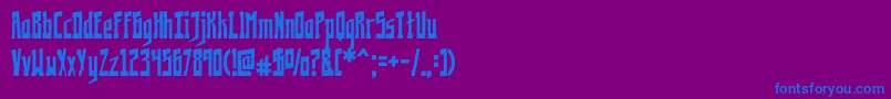 フォントKremlinology – 紫色の背景に青い文字