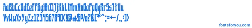 フォントKremlinology – 白い背景に青い文字