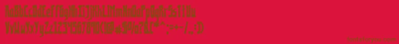 フォントKremlinology – 赤い背景に茶色の文字