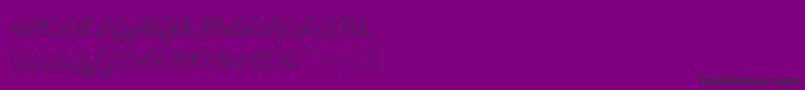 JaliscoDemo Font – Black Fonts on Purple Background