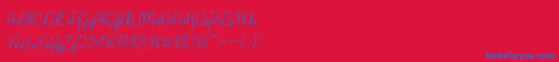 JaliscoDemo Font – Blue Fonts on Red Background