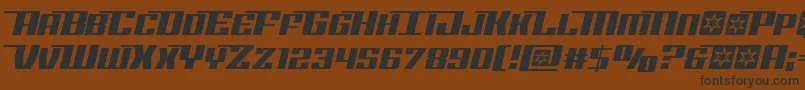 Rocketpophalfital Font – Black Fonts on Brown Background