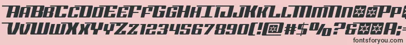 Rocketpophalfital Font – Black Fonts on Pink Background