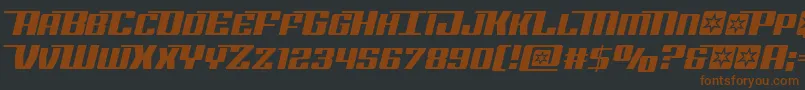 Rocketpophalfital Font – Brown Fonts on Black Background