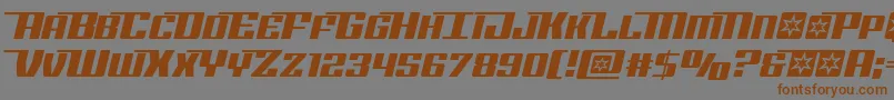 Rocketpophalfital Font – Brown Fonts on Gray Background