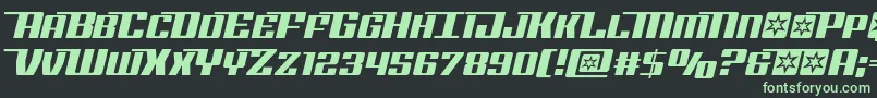 Rocketpophalfital Font – Green Fonts on Black Background