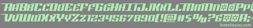 Rocketpophalfital Font – Green Fonts on Gray Background