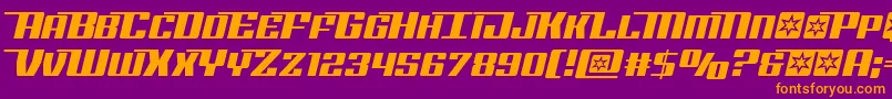 Rocketpophalfital Font – Orange Fonts on Purple Background