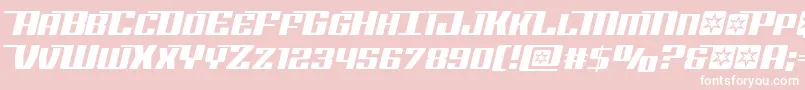 Rocketpophalfital Font – White Fonts on Pink Background