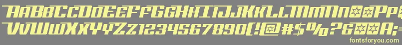 Rocketpophalfital Font – Yellow Fonts on Gray Background