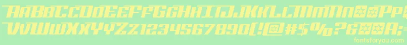 Rocketpophalfital Font – Yellow Fonts on Green Background