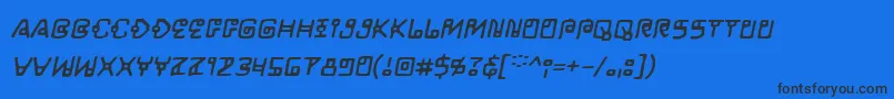 LifeformbbItal-Schriftart – Schwarze Schriften auf blauem Hintergrund